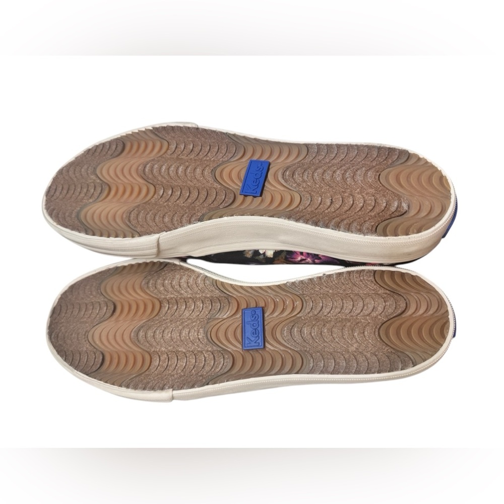 Keds Women's Floral Slip-On Shoes - Black and Purple - Picture 3 of 8